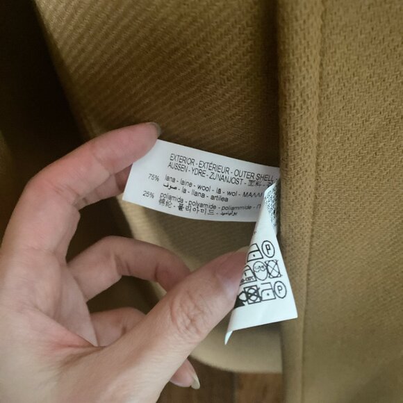 NWT ZARA Premium Quality Camel Long Belted Wool-Blend TCoat - Picture 6 of 8